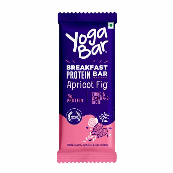 Yoga Bar Apricot Fig Breakfast Protein Bar 8G Protein 50G