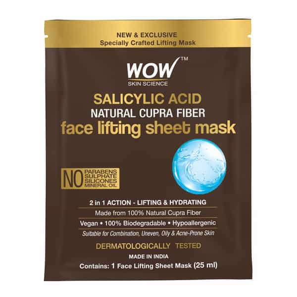 Wow Skin Science Anti Acne Cupra Face Lifting Mask Sheet - Salicylic Acid 25 Ml