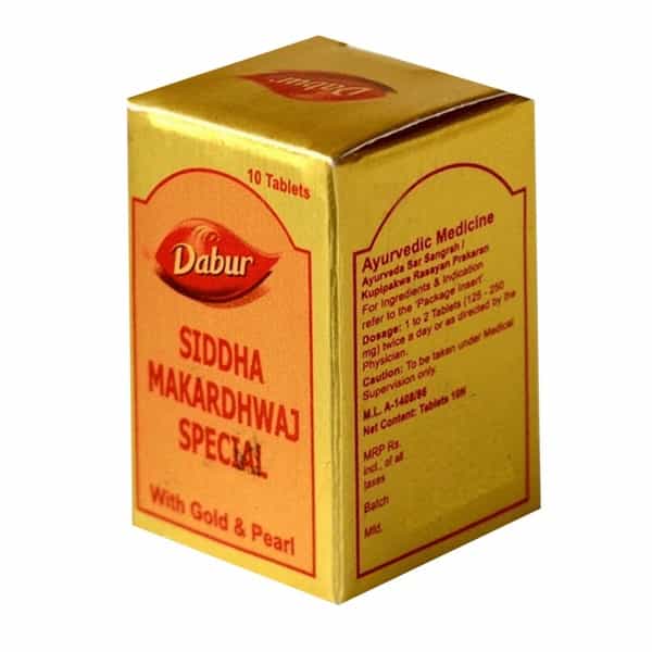 Dabur Siddha Makaradwaj Special For Rejuvenation And Anti Aging Treatment Tablet 10
