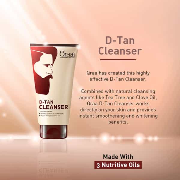 Qraa Men De Tan Cleanser For Men 100 Gm