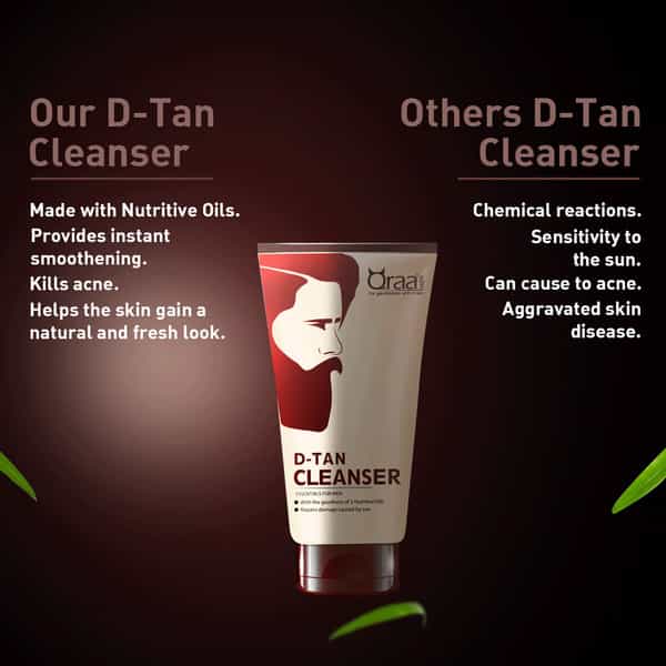 Qraa Men De Tan Cleanser For Men 100 Gm