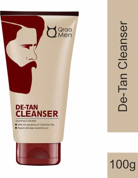 Qraa Men De Tan Cleanser For Men 100 Gm