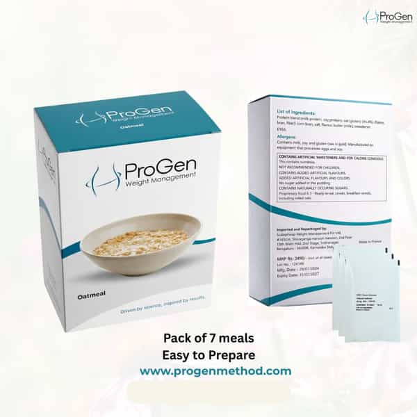 Progen Oatmeal | 15 G Of High Biological Value Protein Per Meal | Pack Of 7 | 105 Gm