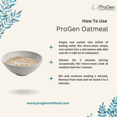 Progen Oatmeal (15 G Of High Biological Value Protein Per Meal, Pack Of 7, Easy To Prepare)