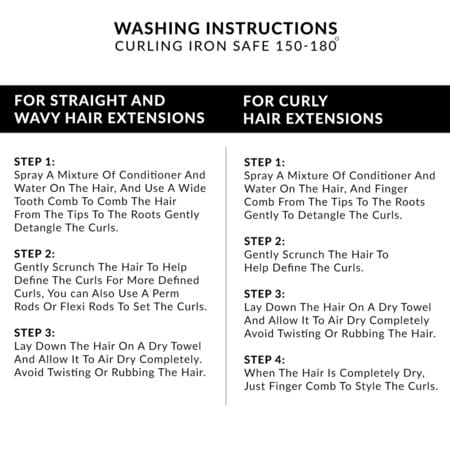 Streak Street Clip-In 20" Curly Jet Black Side Patches (2pcs Set)