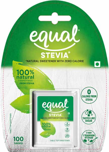 Equal Sugar Free Green 100% Natural Sweetener And Sugar Substitute 100 Tablets - Pack Of 6