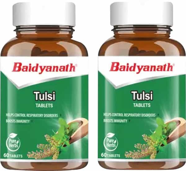 Baidyanath Pure Herbs | Tulsi | Bottle | Tablets | 60 No's