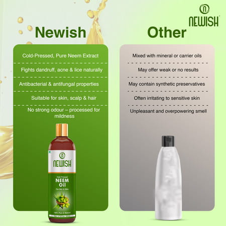 Newish Cold Pressed Organic Neem Oil For Skin & Hair 200Ml