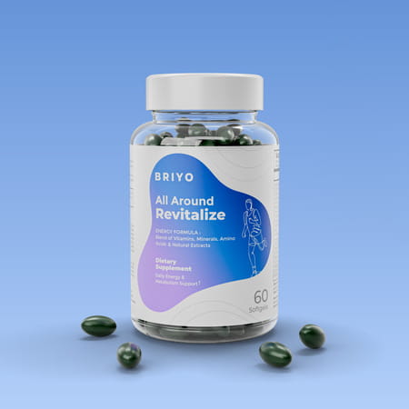 Briyo Revitalize - Energy Boost & Muscle Function Support: Enhances Energy Levels & Metabolism - 60n