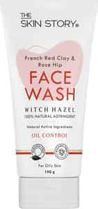 The Skin Story Pollution Shield Oil Control Face Wash Moisturizing French Red Clay Rose Hip Oil 100g