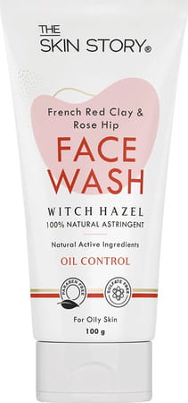 The Skin Story Pollution Shield Oil Control Face Wash Moisturizing French Red Clay Rose Hip Oil 100g