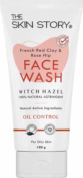 The Skin Story Pollution Shield Oil Control Face Wash Moisturizing French Red Clay Rose Hip Oil 100G