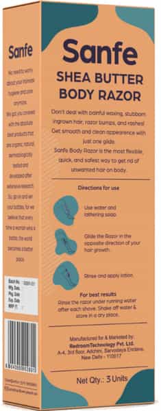 Sanfe Shea Butter Body Razor (Pack Of 3)