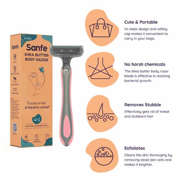 Sanfe Shea Butter Body Razor (Pack Of 3)