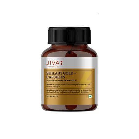 Jiva Ayurveda Gold Shilajit Boosts Stamina And Energy|Immunity Booster-30capsules (Pack Of 2)