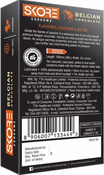 Skore Belgian Chocolate Condoms -10'S