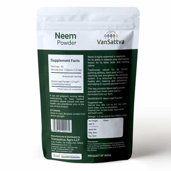 Vansattva Neem Powder - 100G