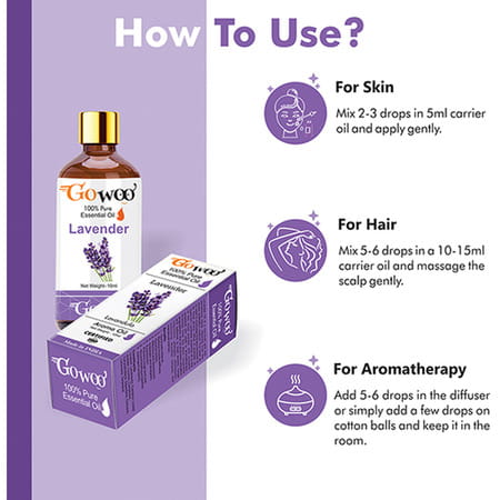 Pack Of 3 Essential Oil (Lavender Oil | Tea Tree Oil And Lemongrass Oil)