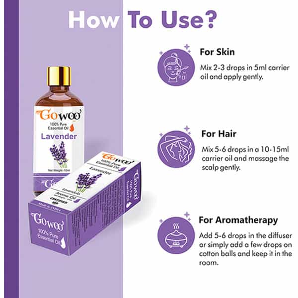 Pack Of 3 Essential Oil (Lavender Oil | Tea Tree Oil And Lemongrass Oil)