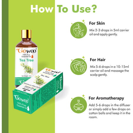 Pack Of 3 Essential Oil (Lavender Oil | Tea Tree Oil And Lemongrass Oil)
