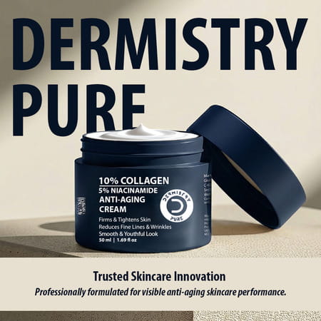 Dermistry 10% Collagen Skin Tightening Anti Aging Day Night Face Cream Ageing Lines Wrinkle 50ml