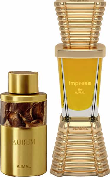 Ajmal Aurum Cp Attar 10Ml For Women And Impress Cp Oil Alcohol-Free Attar 10Ml For Men