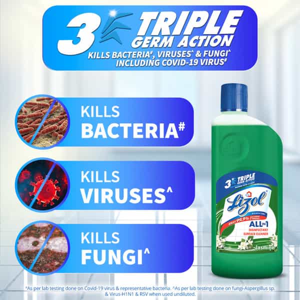 Lizol Jasmine Disinfectant Floor Cleanerliquid Bottle Of 500 Ml