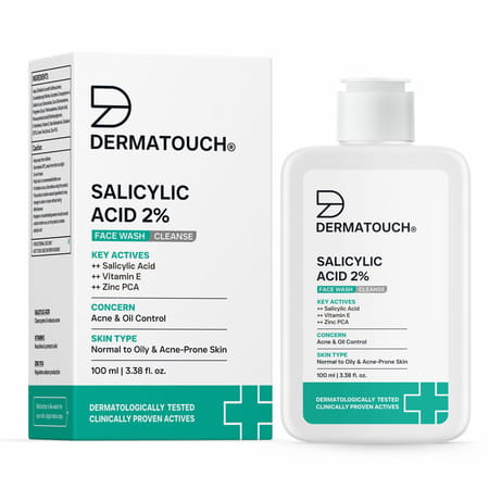 Dermatouch Salicylic Acid 2% Face Wash | For Acne & Oil Control | Suitable To All Skin Types | 100ml