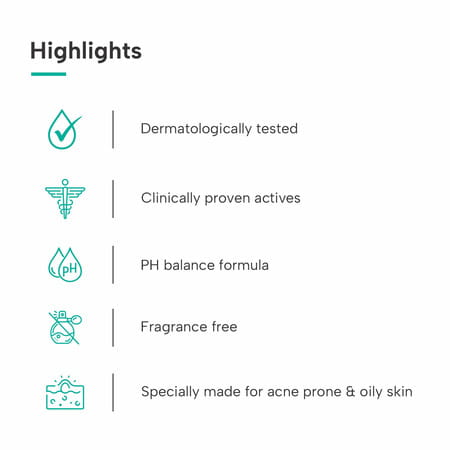 Dermatouch Salicylic Acid 2% Face Wash | For Acne & Oil Control | Suitable To All Skin Types | 100ml