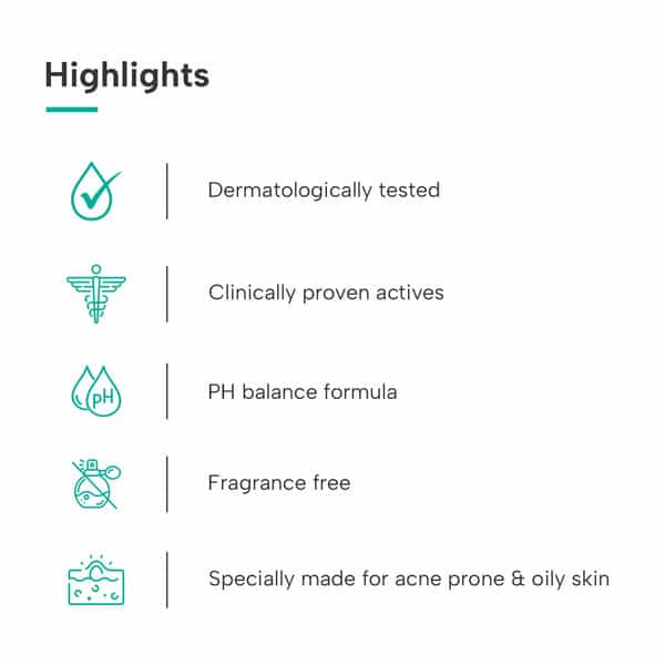 Dermatouch Salicylic Acid 2% Face Wash | For Acne & Oil Control | Suitable To All Skin Types | 100Ml