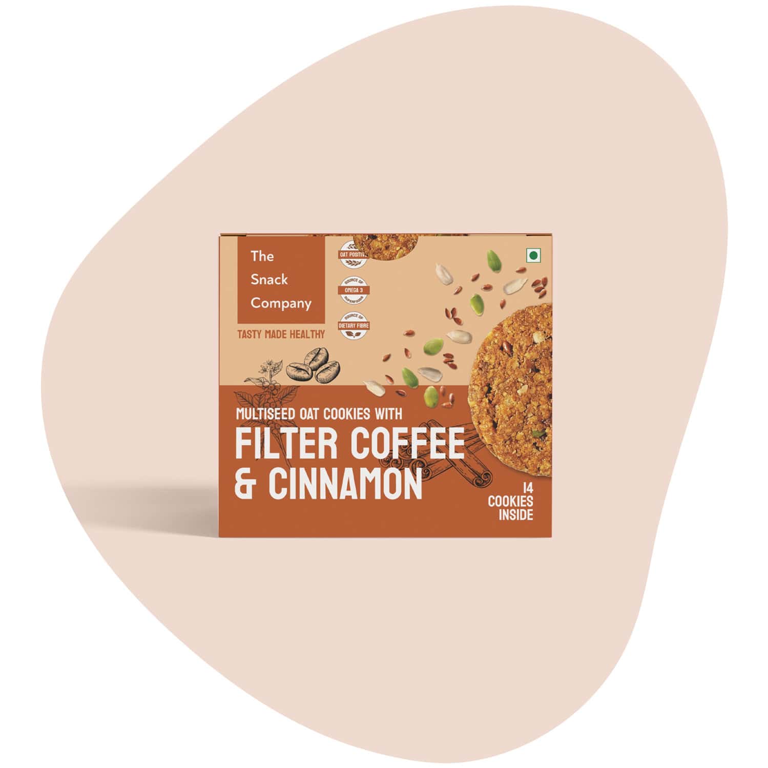 The Snack Company Filter Coffee Cookies With Cinnamon - 210gm