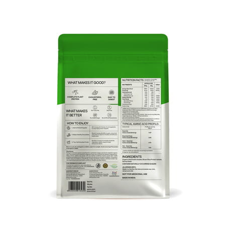 Oziva Organic Plant Protein Unflavoured (1kg) | For Everyday Fitness Clean