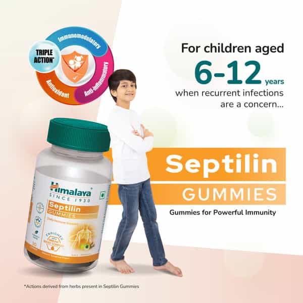 Himalaya Septilin | Natural Tamarind Flavour (Amla & Rosemary) | Gummies | 30 No's