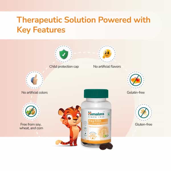 Himalaya Septilin | Natural Tamarind Flavour (Amla & Rosemary) | Gummies | 30 No's