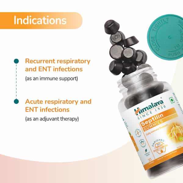 Himalaya Septilin | Natural Tamarind Flavour (Amla & Rosemary) | Gummies | 30 No's