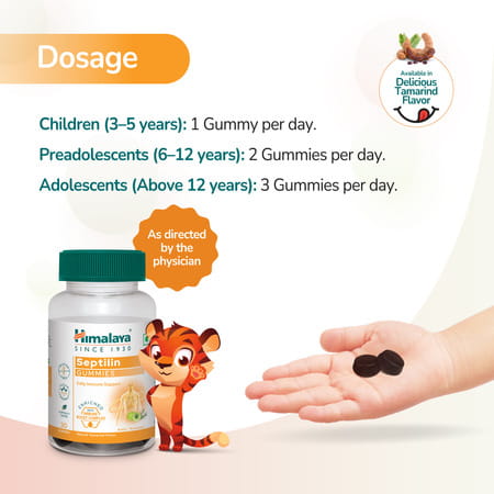 Himalaya Septilin | Natural Tamarind Flavour (Amla & Rosemary) | Gummies | 30 No'S