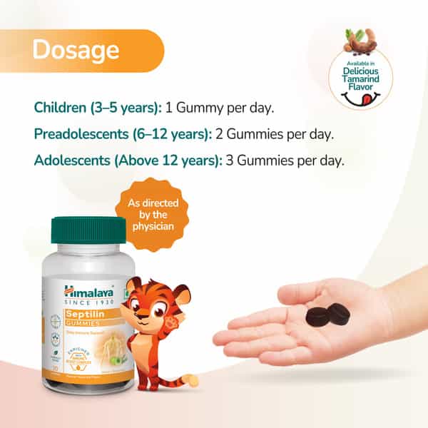 Himalaya Septilin | Natural Tamarind Flavour (Amla & Rosemary) | Gummies | 30 No's