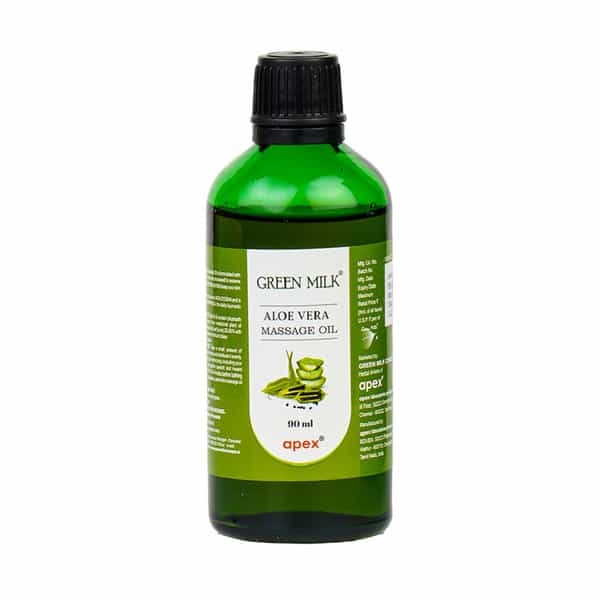 Green Milk Aloe Vera Massage Oil With Sesame Oil For Moisturised & Soft Skin | 90 Ml