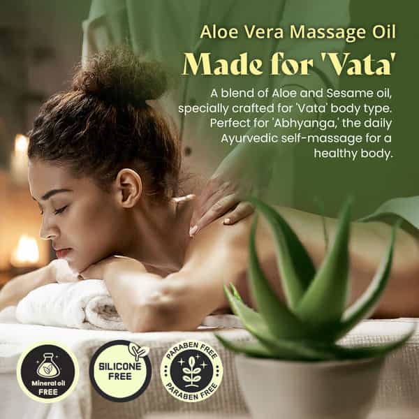 Green Milk Aloe Vera Massage Oil With Sesame Oil For Moisturised & Soft Skin | 90 Ml
