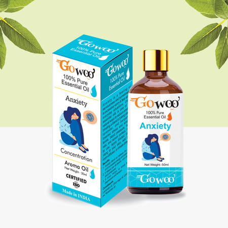 Go Woo Anxiety Blend Oil - Lavender Clary Sage Lemon And Rosemary -100% Pure And Virgin 50 Ml