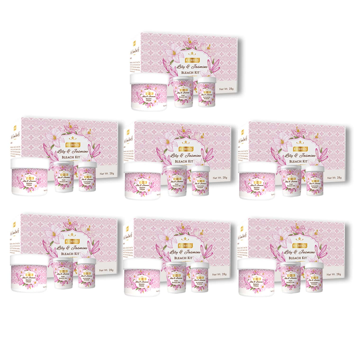 Lily & Jasmine Bleach Kit 28 G Pack Of 7