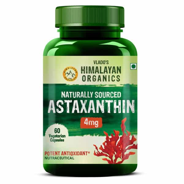 Vlado's Himalayan Organics Naturally Sourced Astaxanthin 4Mg - 60 Veg Capsules