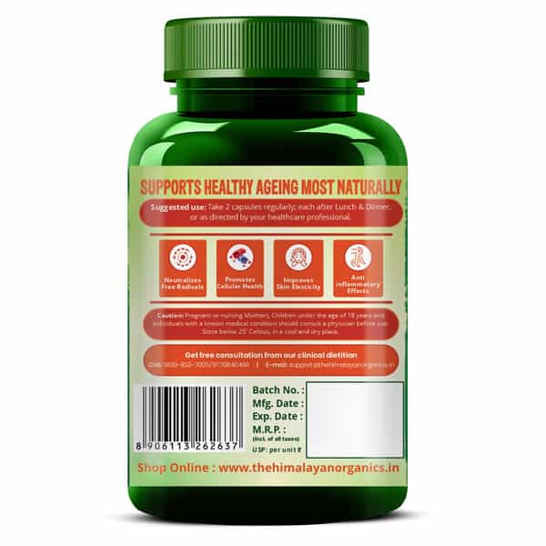 Vlado's Himalayan Organics Naturally Sourced Astaxanthin 4Mg - 60 Veg Capsules