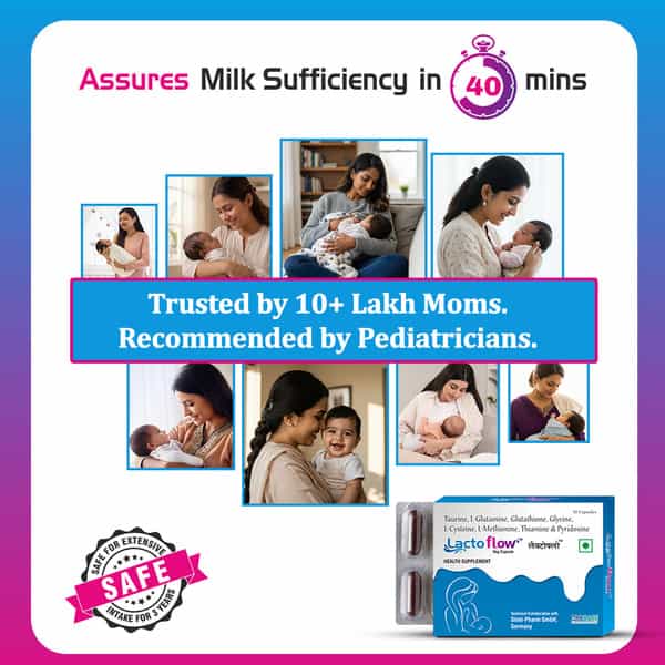 Lactoflow Lactation Capsules - Supports Milk Supply In 40 Minutes - Postnatal Recovery - 60 Caps