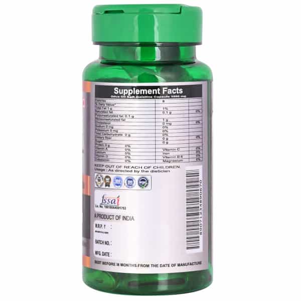 Cipzer Olive Oil | Maintains Cholesterol & Supports Healthy Blood Pressure | 30 Softgel Capsules