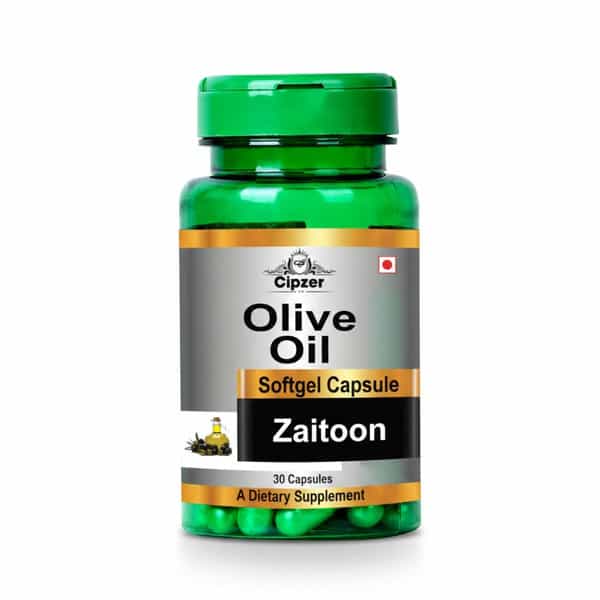 Cipzer Olive Oil | Maintains Cholesterol & Supports Healthy Blood Pressure | 30 Softgel Capsules