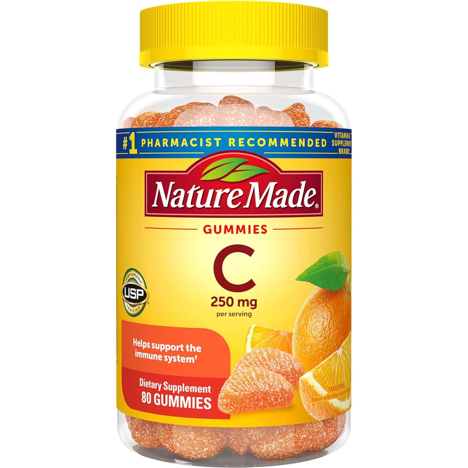 Nature Made Vitamin C Adult Gummies Tangerine | 80 Count