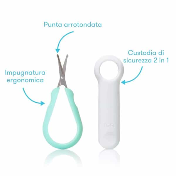 Frida Baby Easy Grip Nail Scissors Baby Nail Trimming Scissors Green 1 Count