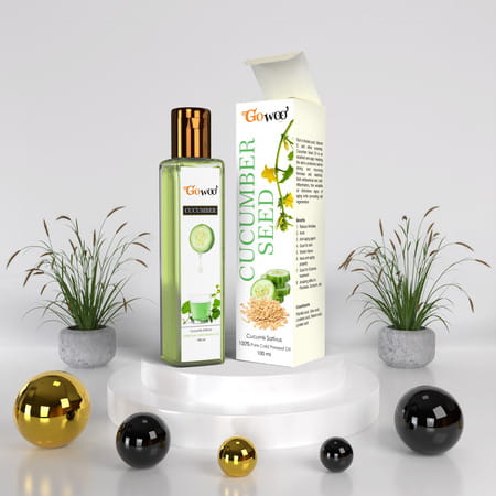 Pack Of 2 Peppermint Essential Oil & Cucumber Seed Carrier Oil - 100% Pure Natural & Undiluted