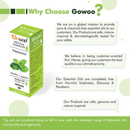 Pack Of 2 Peppermint Essential Oil & Cucumber Seed Carrier Oil - 100% Pure Natural & Undiluted